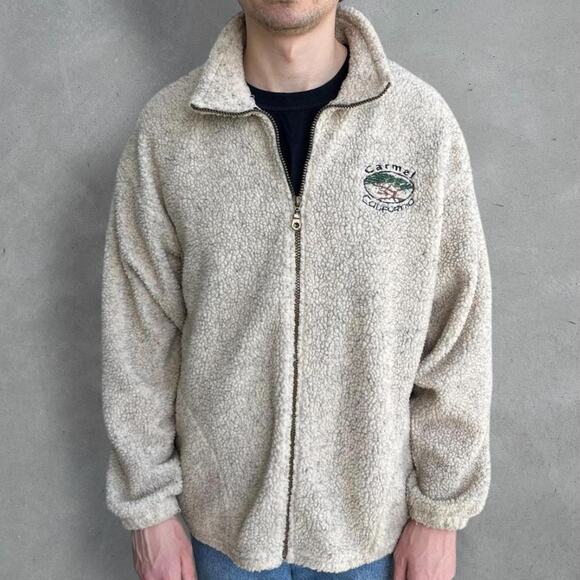 VTG 90S CALIFORNIA SHERPA ZIP-UP JACKET - Picture 1 of 8